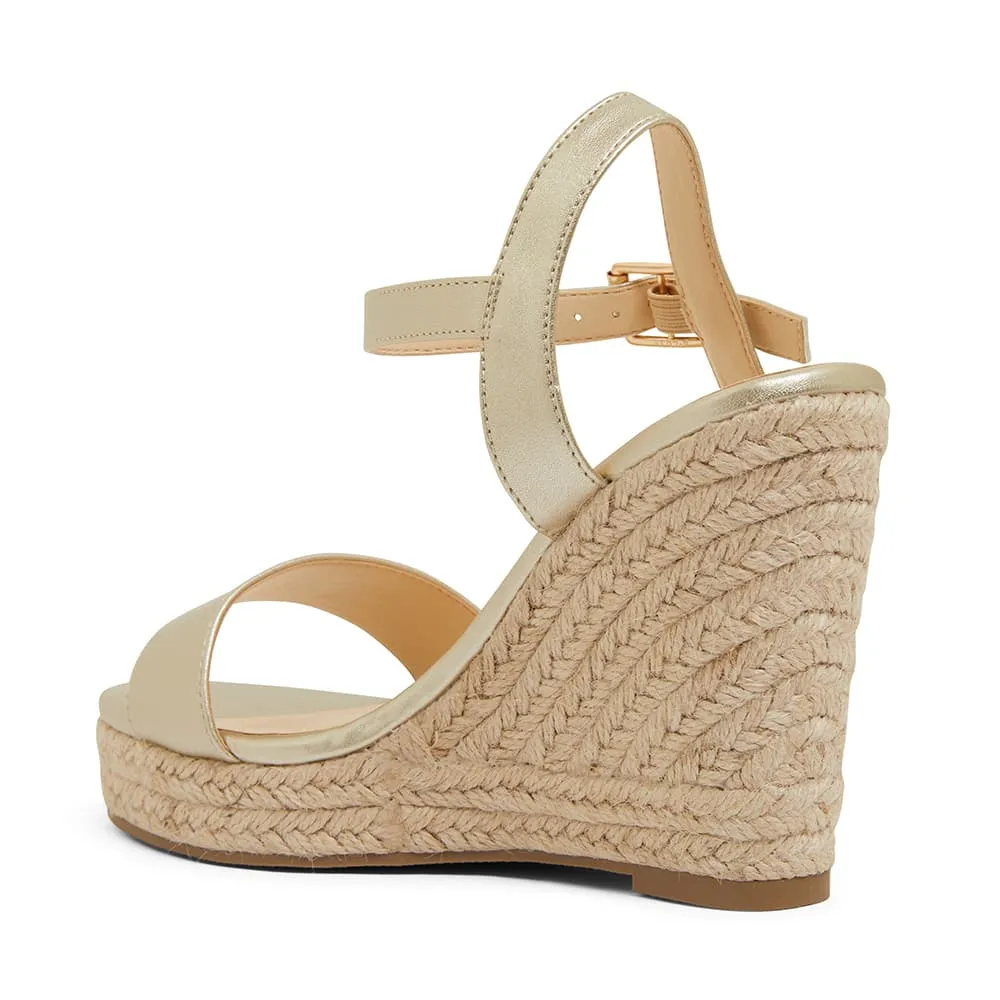 Amato Espadrille in Soft Gold Smooth