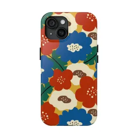 Retro Blooms | Red Flower Case