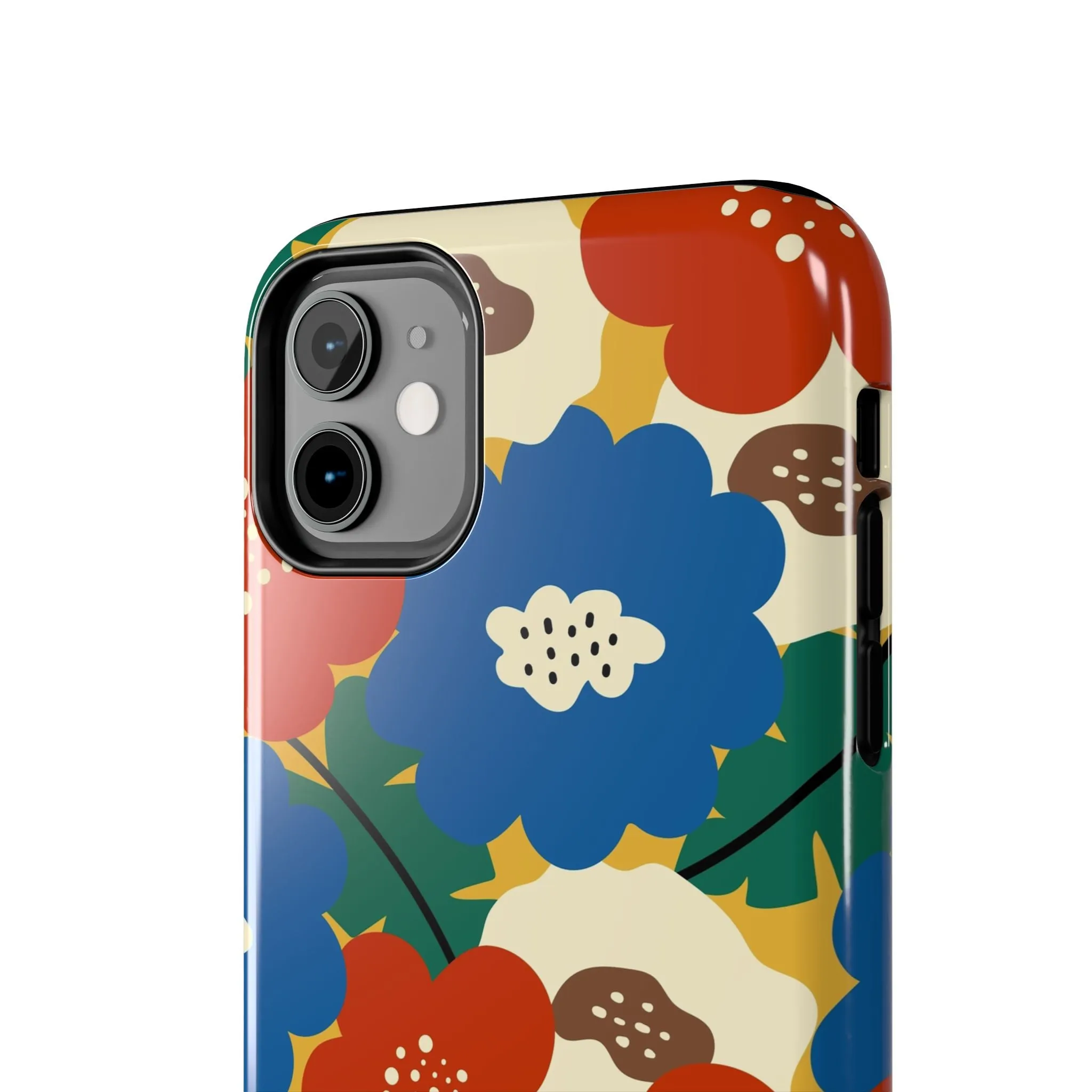 Retro Blooms | Red Flower Case