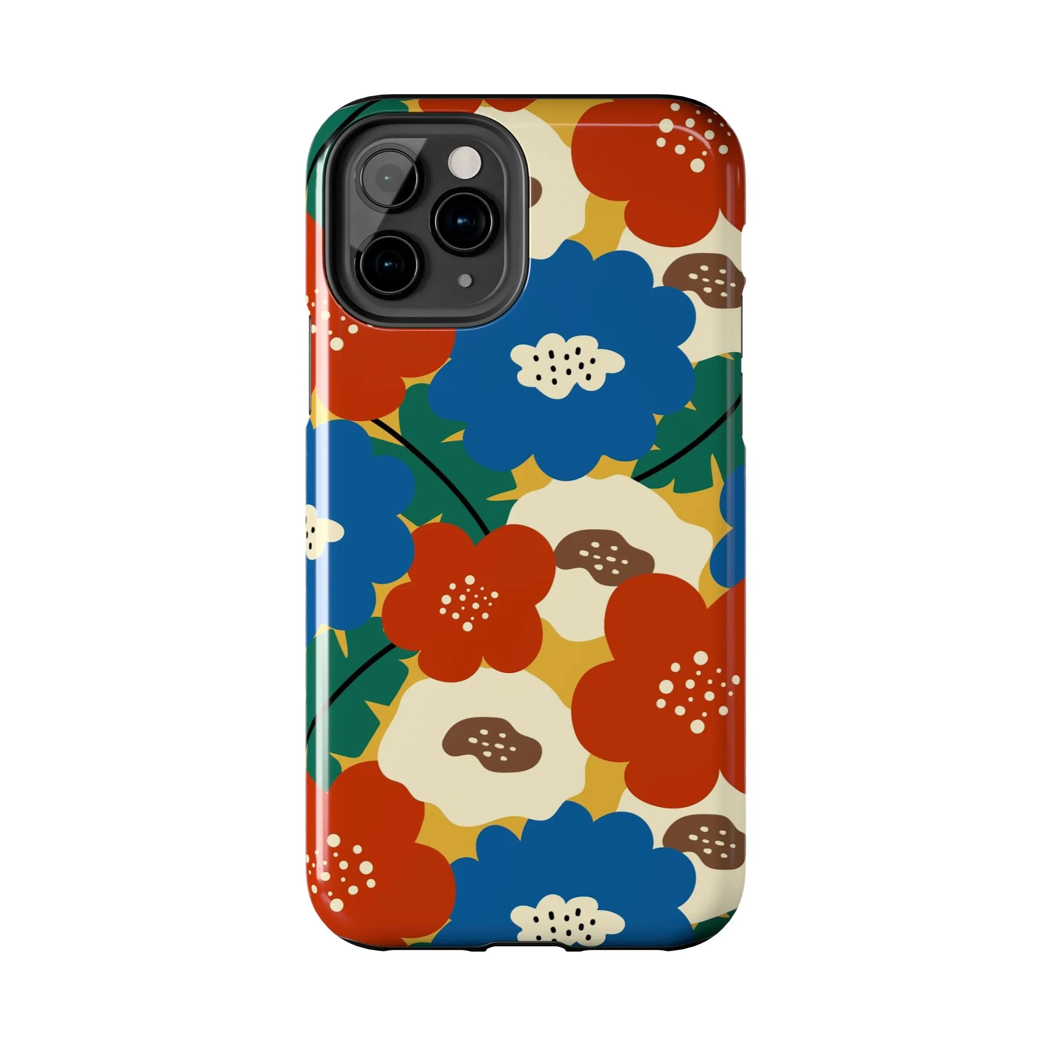 Retro Blooms | Red Flower Case