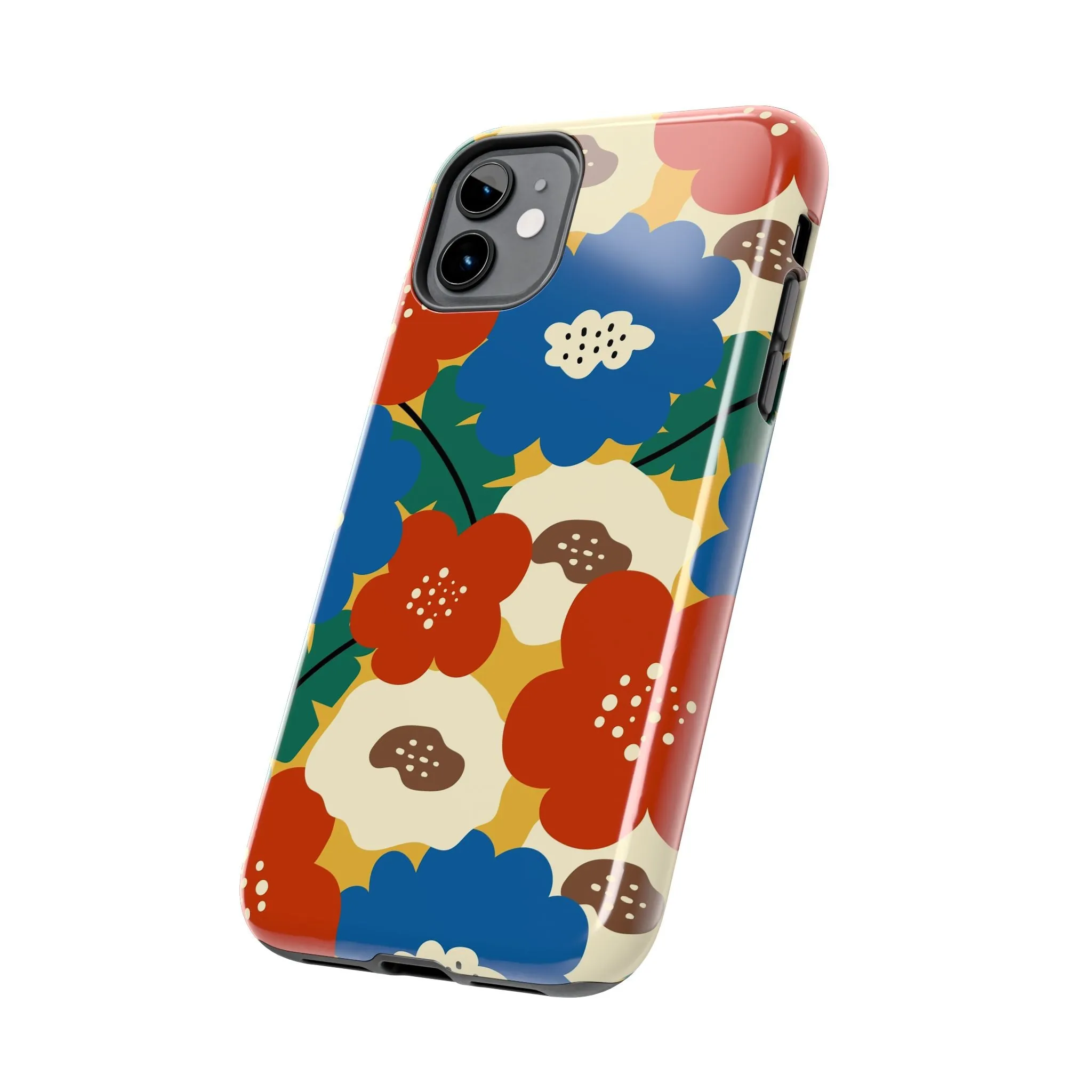 Retro Blooms | Red Flower Case