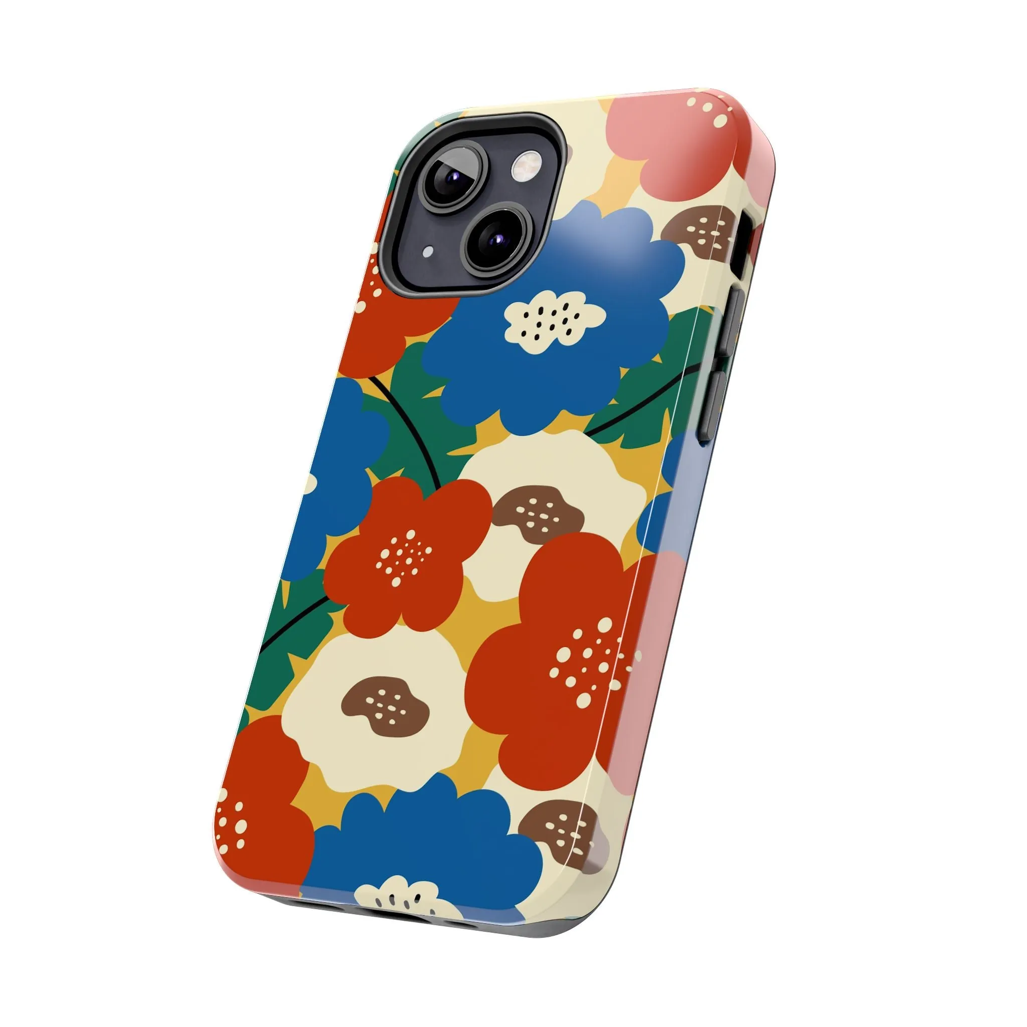 Retro Blooms | Red Flower Case